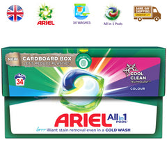 Ariel Colour All In 1 Pods Laundry Stain Remover Detergent Washing Tablet 34Wash