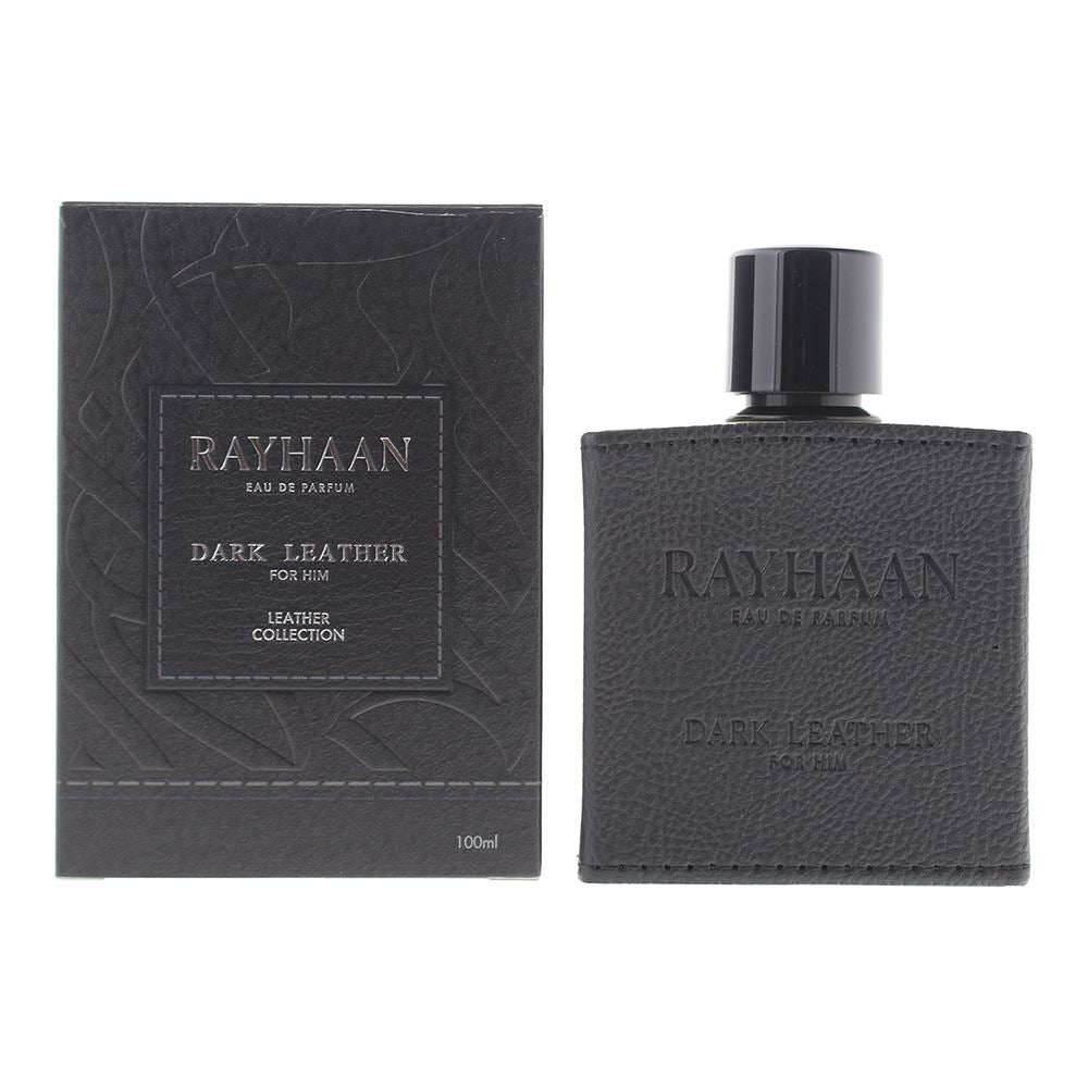 Rayhaan Dark Leather Eau de Parfum 100ml Mens Fragrance Spray