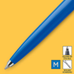 Parker Jotter Ballpoint Pen Medium Blue Ink Stainless Steel Barrel Body