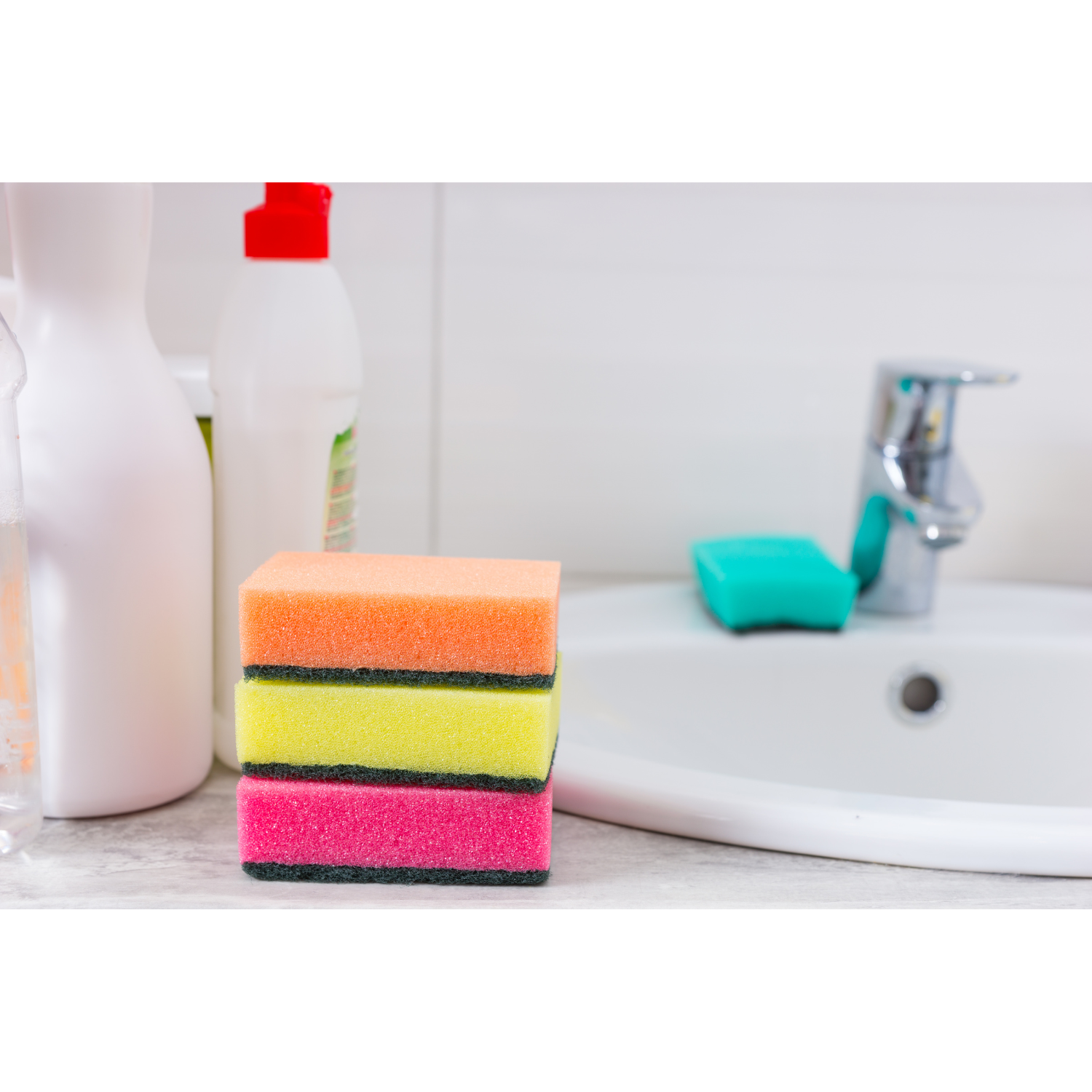 Super Bright Sponge Scourers 20Pk Pots Pan Surface Cleaner Stain Remov ...