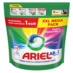 Ariel Colour All In 1 Pods Laundry Stain Remover Detergent Washing Tablet 51Wash