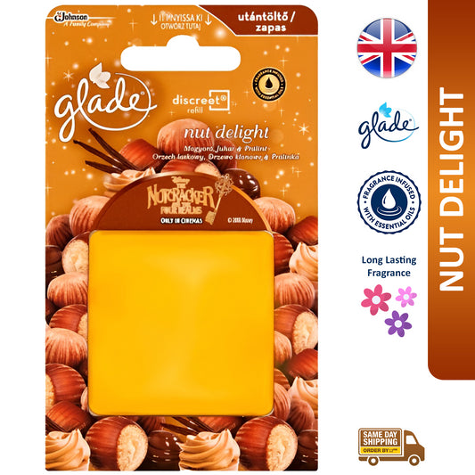 Glade Discreet Refills Air Freshener Home Office Room Fragrance Nut Delight 8G