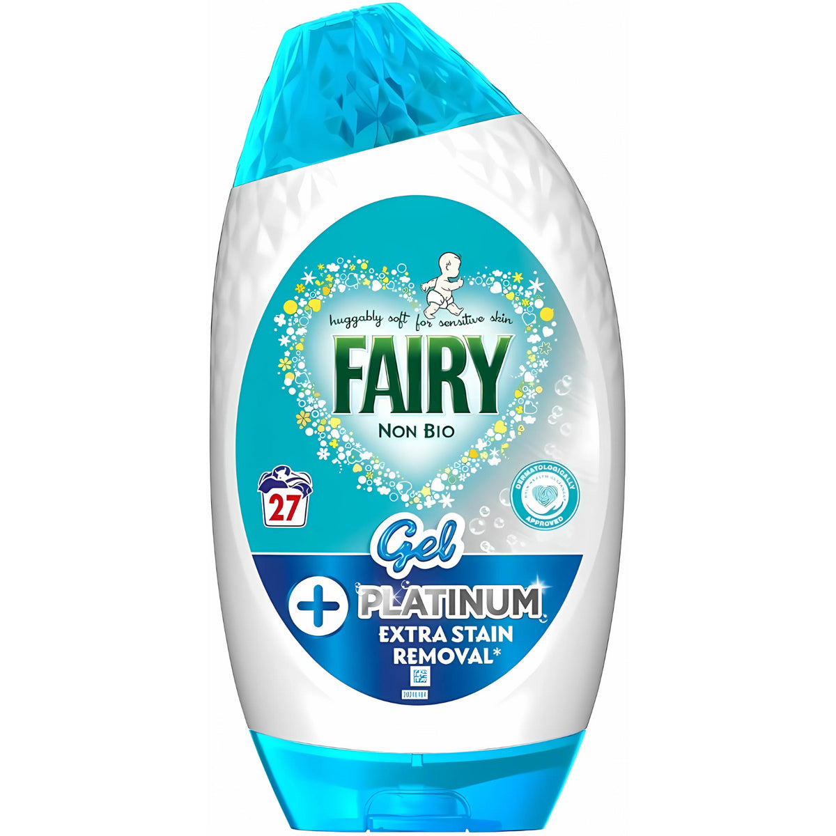 Fairy Non Bio Laundry Washing Gel Platinum Extra Cleaning Power 27 Washes 945ml