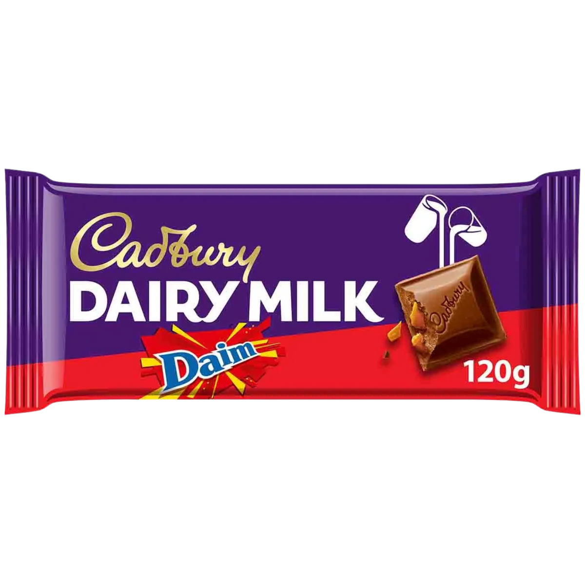 Cadbury Dairy Milk Crunchy Daim Caramel Pieces Smooth Creamy Chocolate ...