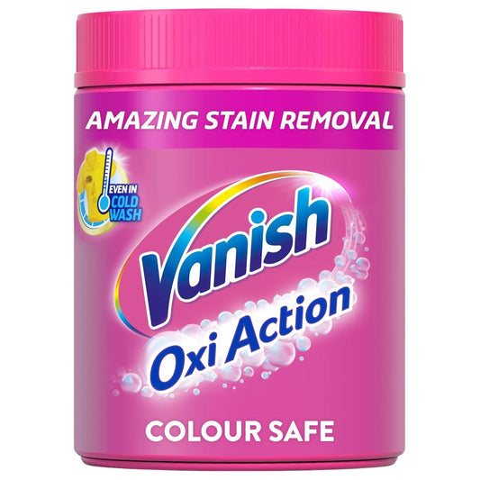 Vanish Oxi Action Powder Crystal Colour Safe Fabric Stain Remover Cleaner 470g