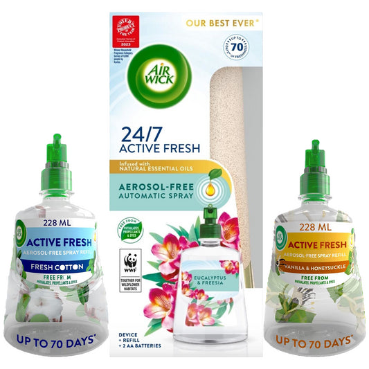 Air Wick Aerosol Free Automatic Air Freshener Spray Refill Kit Odour Neutraliser