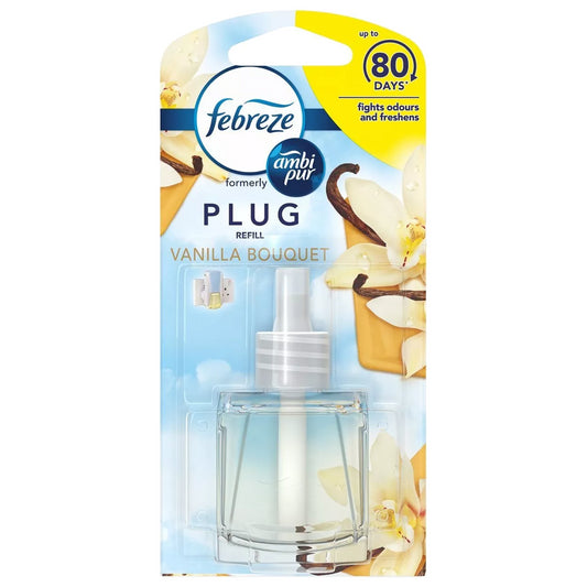 Febreze Plugin Refill Air Freshener Home Room Vanilla Bouquet 20ml