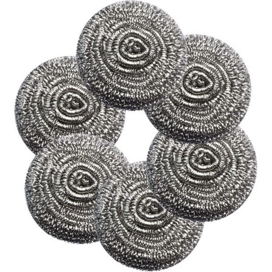 Super Bright Stainless Steel Scourers 6Pk Dirt Cleaner Stain Remover