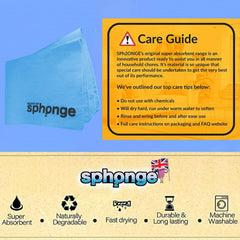 Sph2Onge Cleaning Cloth Non Drip Super Absorbent Surface Dirt Cleaner Blue