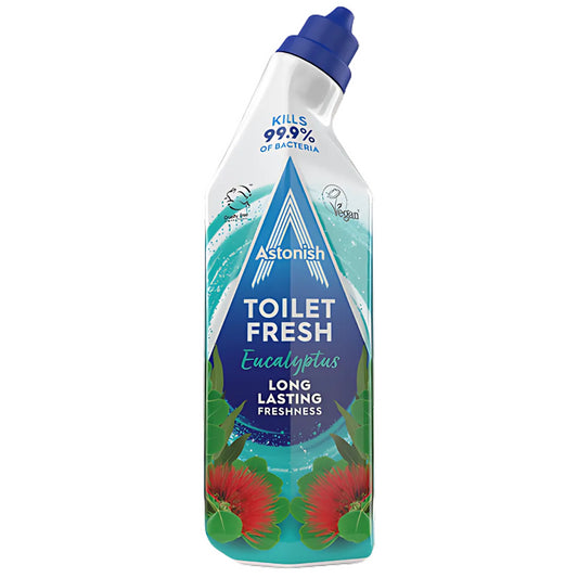 Astonish Toilet Fresh Gel Eucalyptus Long Lasting Freshness 750ml Kill Bacteria
