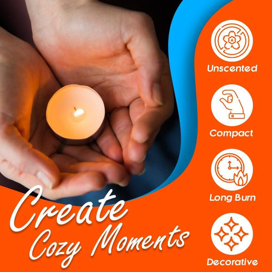 Airpure Tea Lights Nightlight Unscented Candles Upto 4 Hour Burn Time 15Pk