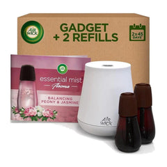 Air Wick Essential Mist Bundle Kit Balancing Peony & Jasmine 1 Diffuser 2 refill