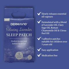 DermaV10 Relaxing Lavender Sleep Patches Adhesive Patch For Bedtime