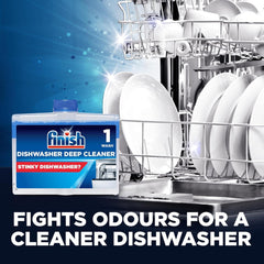 Finish Dishwasher Deep Cleaner X3, Freshener Scent X1 Odour Defence Bundle Set