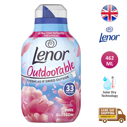 Lenor Outdoorable Fabric Conditioner Liquid 33 Washes Pink Blossom 462ml