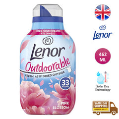 Lenor Outdoorable Fabric Conditioner Liquid 33 Washes Pink Blossom 462ml