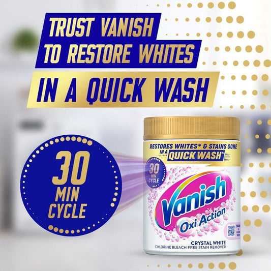 Vanish Oxi Action Powder Crystal White Whitening Booster Fabric Cleaner 470g