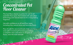 Asevi Concentrated Hard Floor Cleaner Liquid Dirt Remover Pet 1L