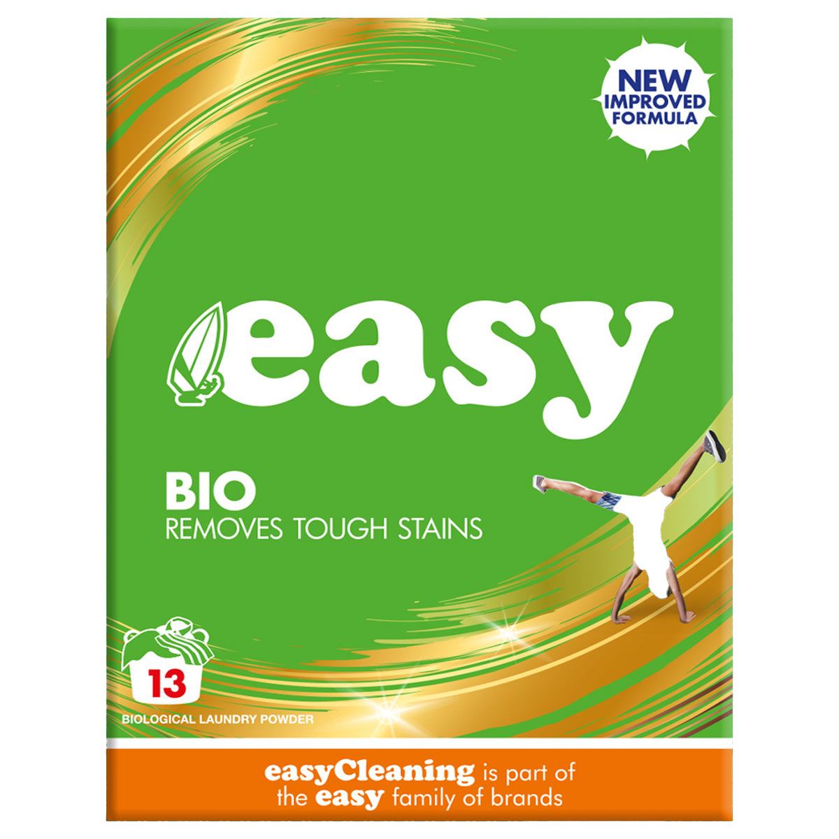 Easy Bio Washing Powder Removes Tough Stains Laundry Cloth Detergent -884G X1
