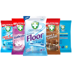 Green Shield Multi-Surface Cleaning Wipes Clean Remover Care Protect Bundle Set