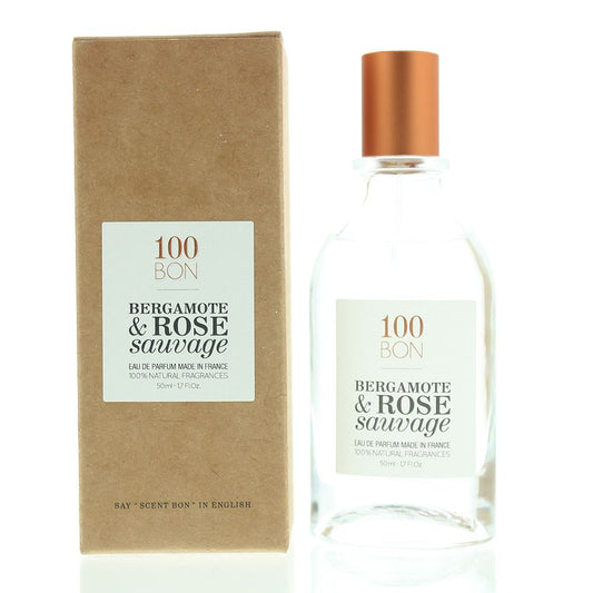 100 Bon Bergamote & Rose Sauvage Eau de Parfum 50ml Unisex Fragrance Spray