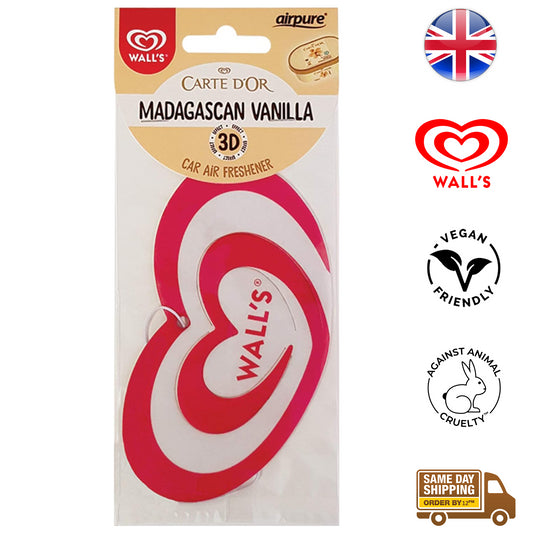 Walls Hanging Car Air Freshener Odor Neutralizer Fragrance Madagaskan Vanilla