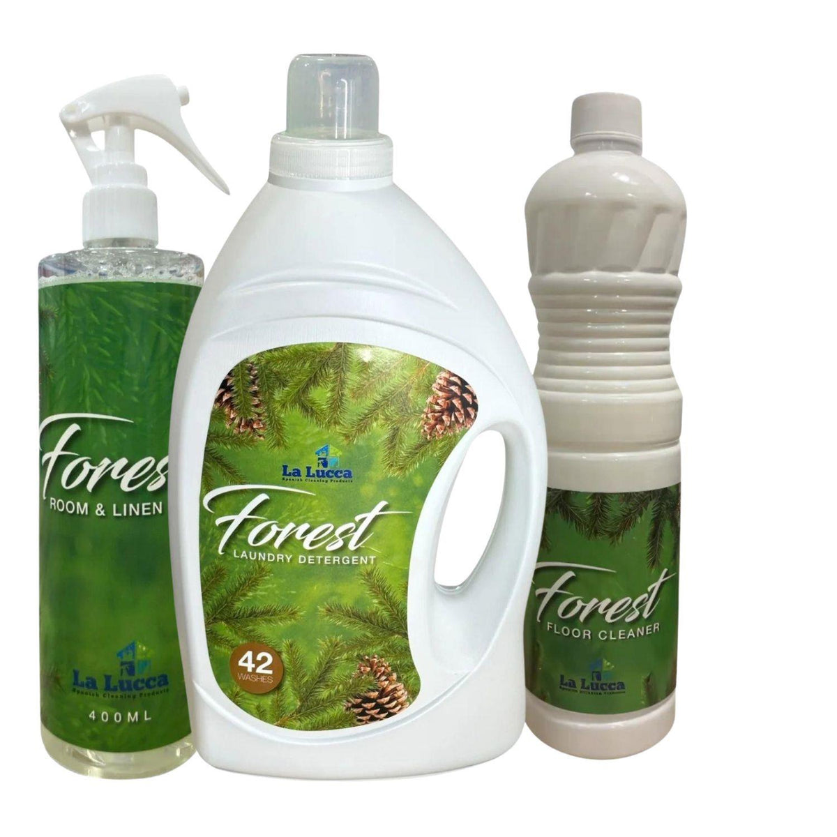 La Lucca Forest Floor Cleaner 1L Laundry Detergent 42W 2.77L Home Spray Bundle