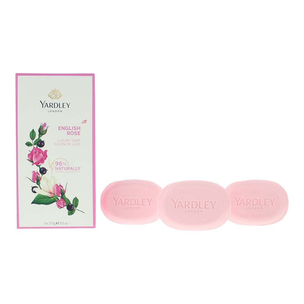 Yardley London English Rose 3 Piece Gift Set: Soap 3 x 100g