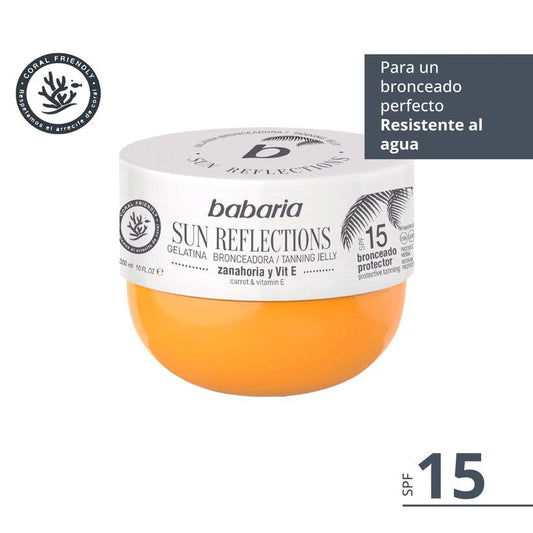Babaria Tanning Jelly Spf 15 Medium Sun Reflections Carrot & Vitamin E 300ml