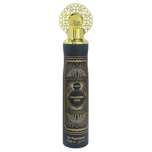 Nusuk Goodness Oud Black Air Freshener Arabic Fragrance Spray Home Office 300ml