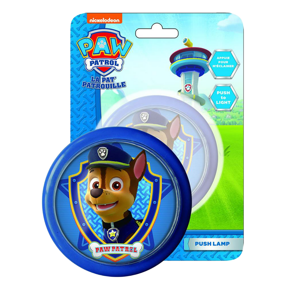 Paw Patrol Push Lamp Night Light For Children Chase Character Blue