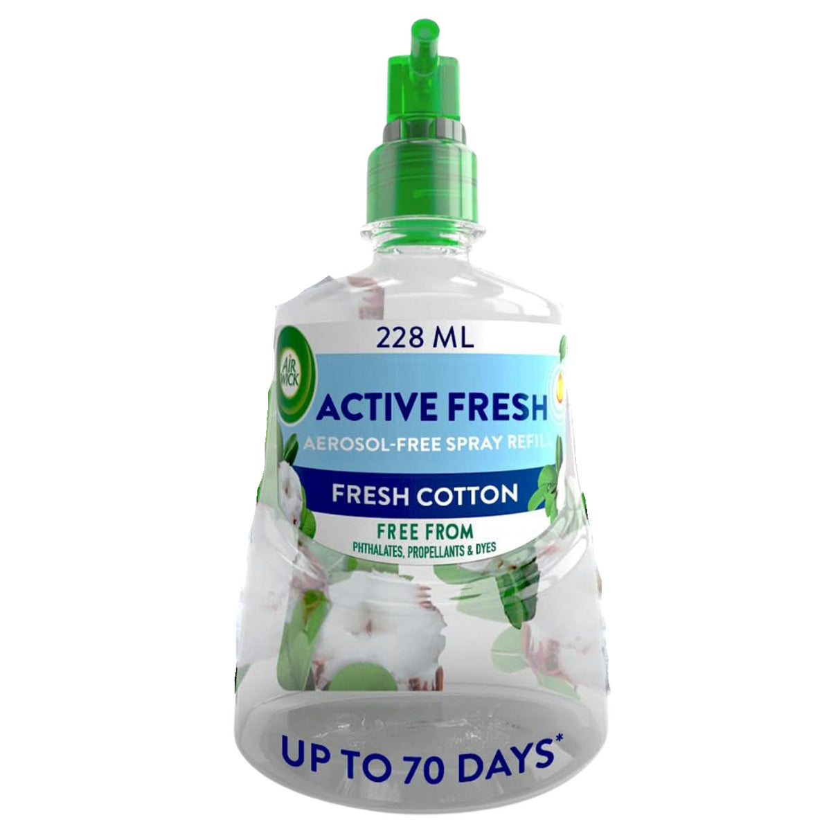 Air Wick Active Fresh Spray Refill Air Freshener Fresh Cotton Fragrance 228ml