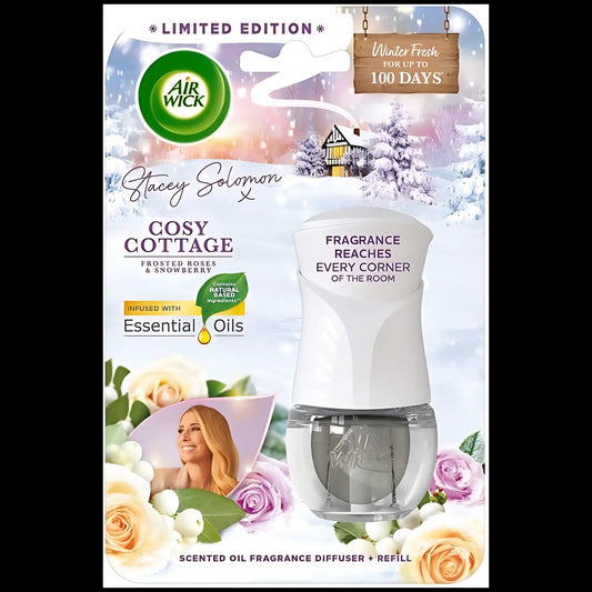 Air Wick Plug in Diffuser Cosy Cottage Frosty Roses Snowberry Air Freshener Scen