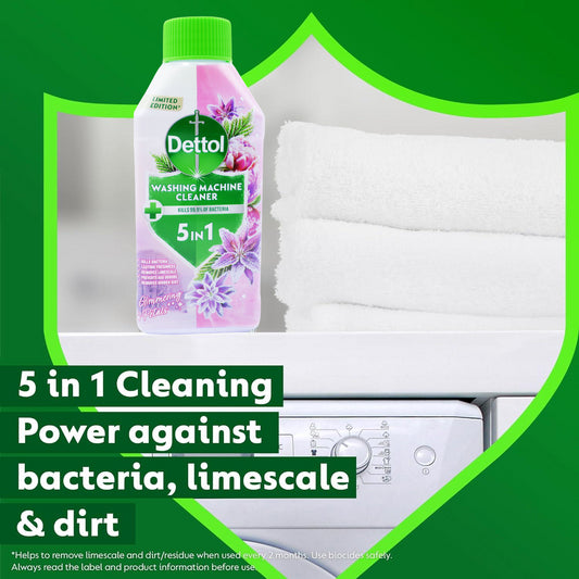 Dettol Washing Machine Cleaner Glimmering Petals Fresh Floral Scent Liquid 250ml