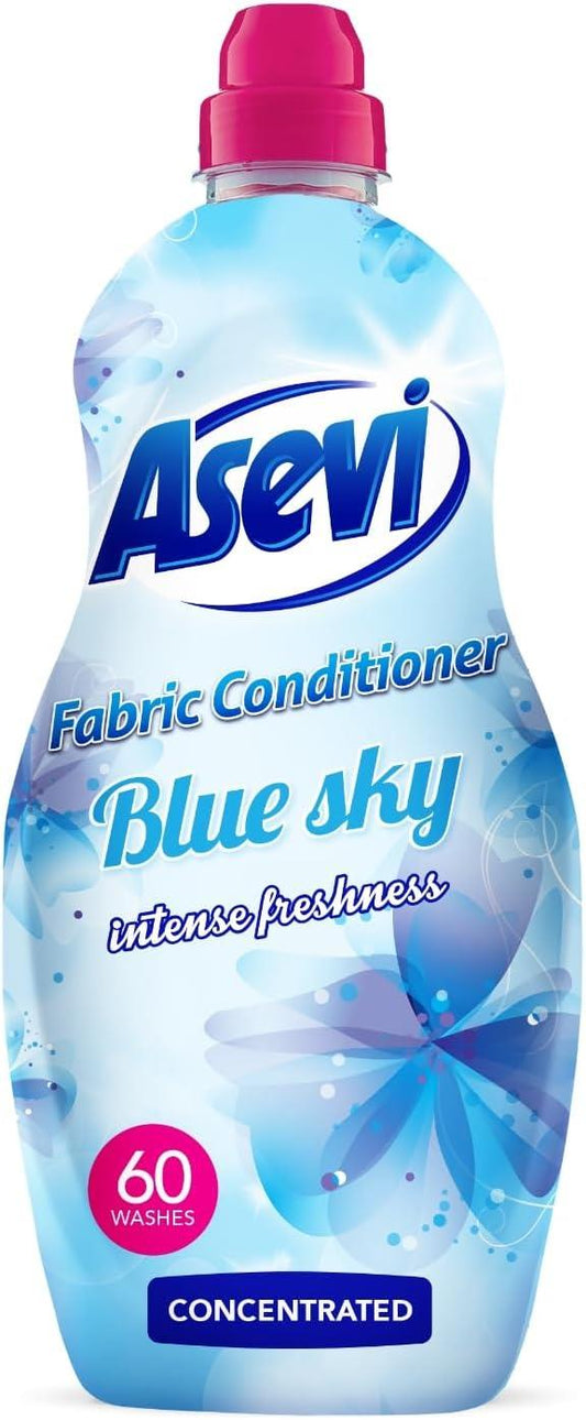Asevi Clothes Fabric Softener Blue Laundry Liquid Long Lasting 60 Washes 1.38L