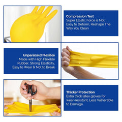 Elbow Grease Household Large Rubber Gloves Strong Non Slip Durable Washing Up