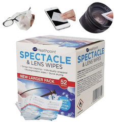 Spectacle Lens Cleaning Glasses 52 Wipes Quick Gentle Deep Cleaner x1