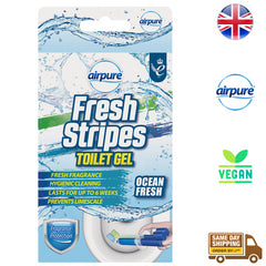 Airpure Fresh Stripes Toilet Gel Fresh Fragrance Ocean Fresh 45ml