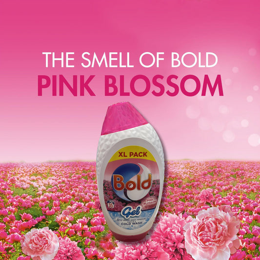 Bold Washing Liquid Gel Laundry Detergent Pink Blossom 35 Washes 1225ml