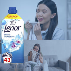 Lenor Fabric Conditioner Spring Awakening Freshener Laundry Liquid 43 Wash 1.42L