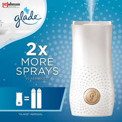 Glade Compressed Spray Holder Pure Clean Linen 10ml Air Freshener Refill Machine