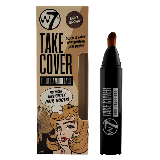 W7 Take Cover Camouflage Hair Dye Colouring Stick Pen Temporary Light Brown 20ml