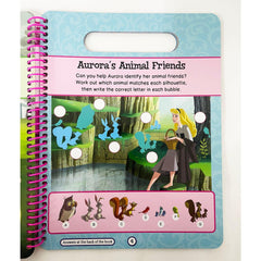 Disney Princess Clean & Wipe Activities For Girls Kids Draw Write Repeat