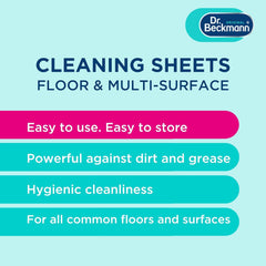 Dr Beckmann Magic Leaves Floor Multi Surface Cleaner Spring Fresh 20 Sheet