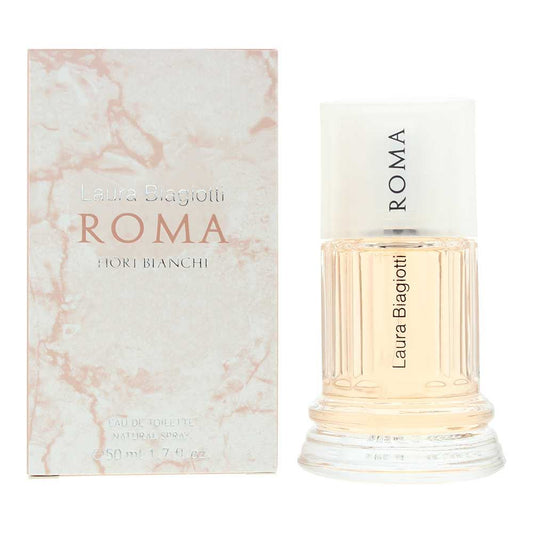 Laura Biagiotti Roma Fiori Bianchi Eau de Toilette 50ml Womens Fragrance Spray