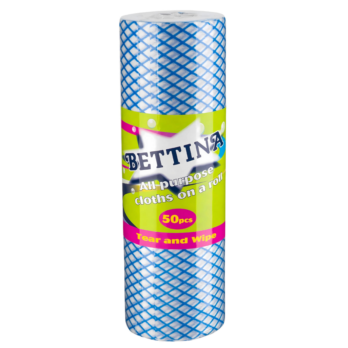 Bettina All Purpose Cloths Roll 50pcs Quick Tear & wipe Action Multipurpose Use