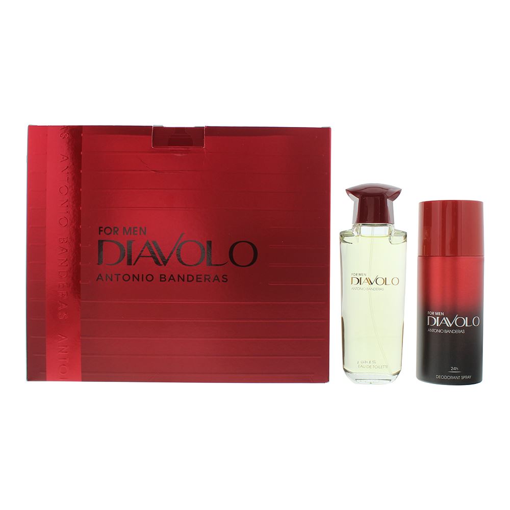 Antonio Banderas Diavolo 2 Piece Gift Set: Eau de Toilette, Deodorant Spray