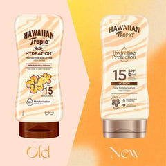 Hawaiian Tropic Hydrating Protection Sunscreen Lotion SPF 15 UVA + UVB Cocoa & Shea Butter 180ml