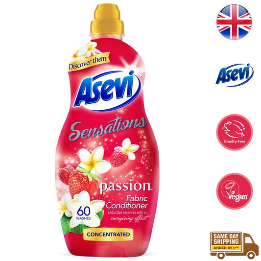 Asevi Fabric Conditioner Concentrate Passion Laundry Liquid 60 Washes 1.32L