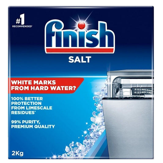 Finish Dishwasher Salt Reduce White Marks Protects Limescale Residues 2Kg